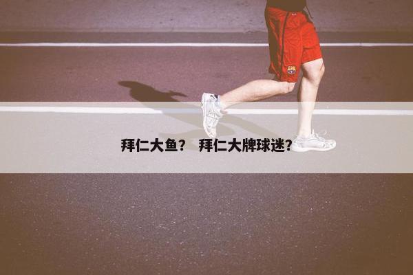 拜仁大鱼？ 拜仁大牌球迷？