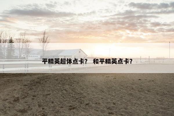 平精英超体点卡？ 和平精英点卡？