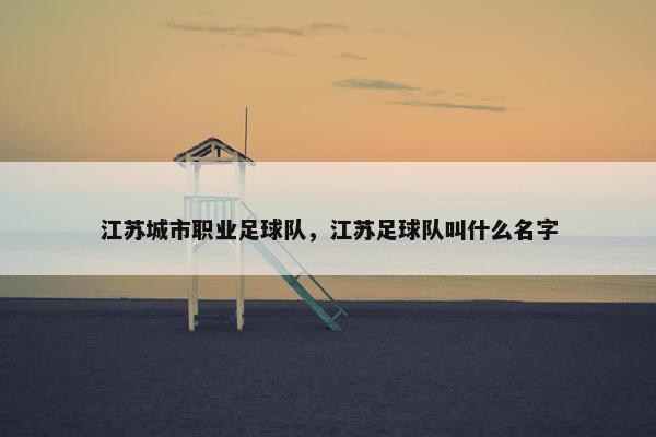 江苏城市职业足球队，江苏足球队叫什么名字