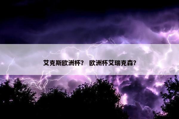 艾克斯欧洲杯？ 欧洲杯艾瑞克森？