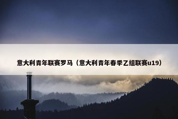 意大利青年联赛罗马（意大利青年春季乙组联赛u19）