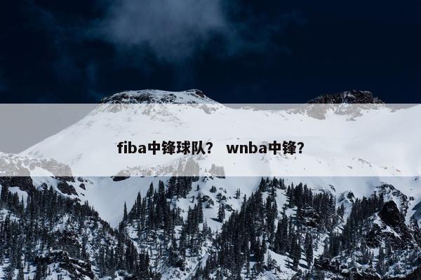 fiba中锋球队？ wnba中锋？