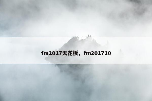 fm2017天花板，fm201710