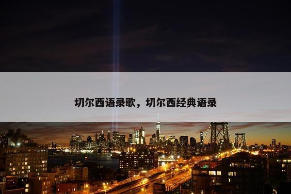 切尔西语录歌，切尔西经典语录
