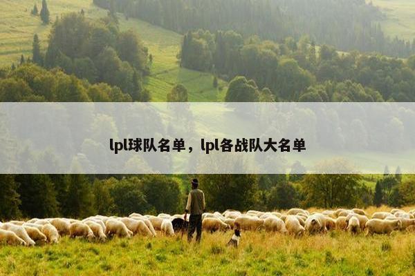 lpl球队名单，lpl各战队大名单