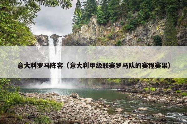 意大利罗马阵容（意大利甲级联赛罗马队的赛程赛果）