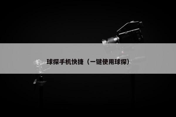 球探手机快捷（一键使用球探）