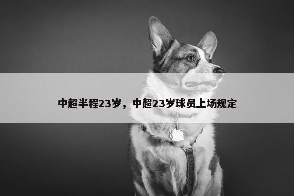中超半程23岁，中超23岁球员上场规定
