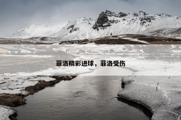 菲洛精彩进球，菲洛受伤