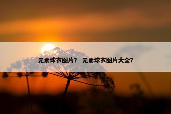 元素球衣图片？ 元素球衣图片大全？