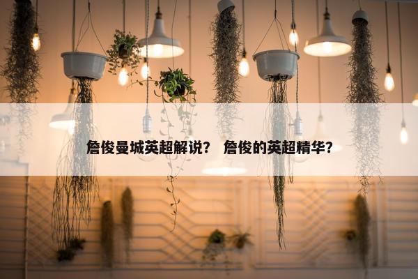 詹俊曼城英超解说？ 詹俊的英超精华？