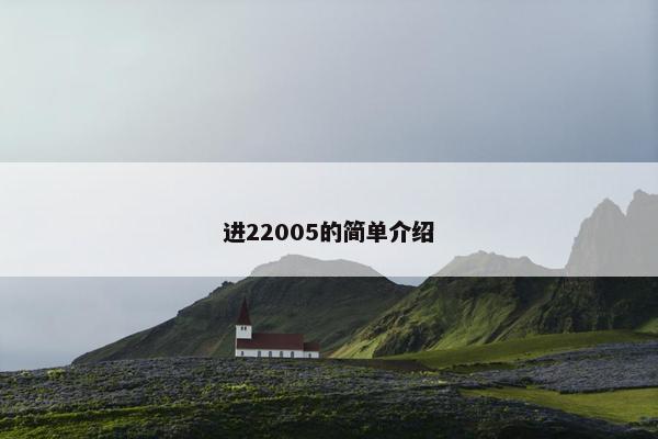 进22005的简单介绍