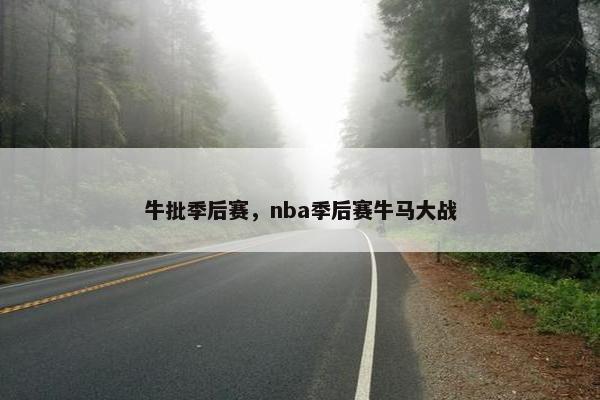 牛批季后赛，nba季后赛牛马大战