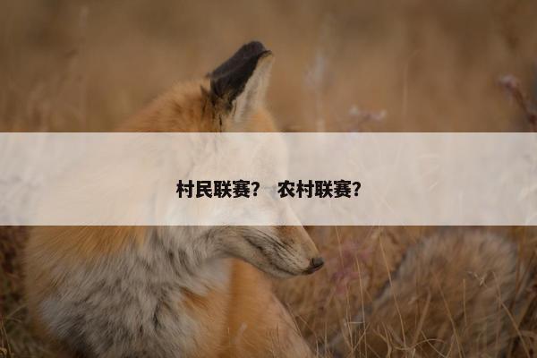 村民联赛？ 农村联赛？