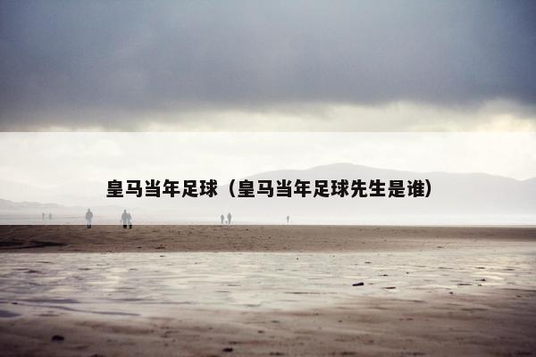 皇马当年足球（皇马当年足球先生是谁）