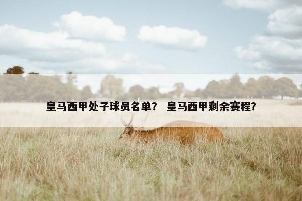 皇马西甲处子球员名单？ 皇马西甲剩余赛程？