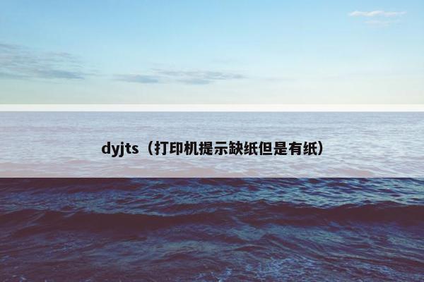 dyjts（打印机提示缺纸但是有纸）