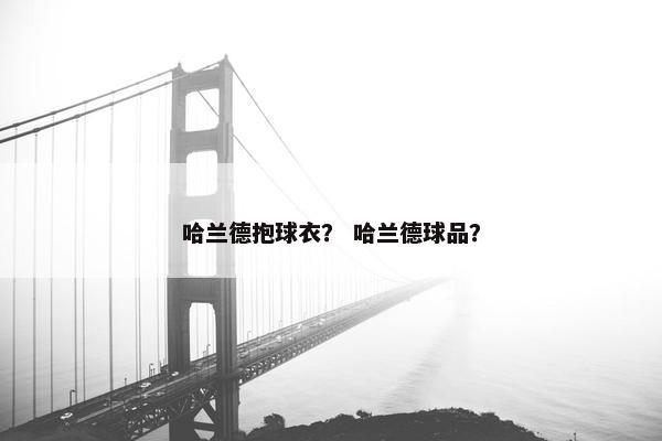 哈兰德抱球衣？ 哈兰德球品？