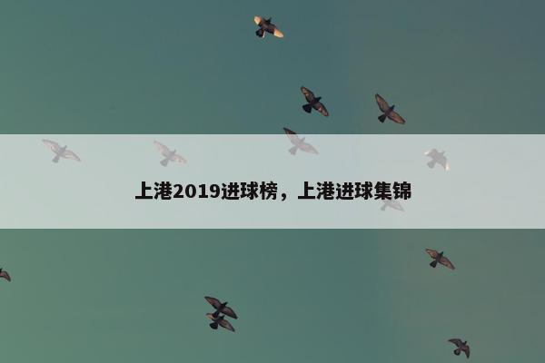 上港2019进球榜，上港进球集锦