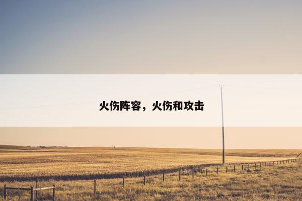 火伤阵容，火伤和攻击