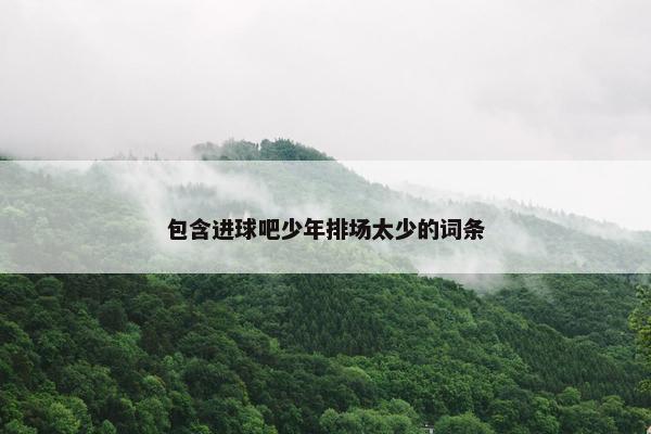 包含进球吧少年排场太少的词条