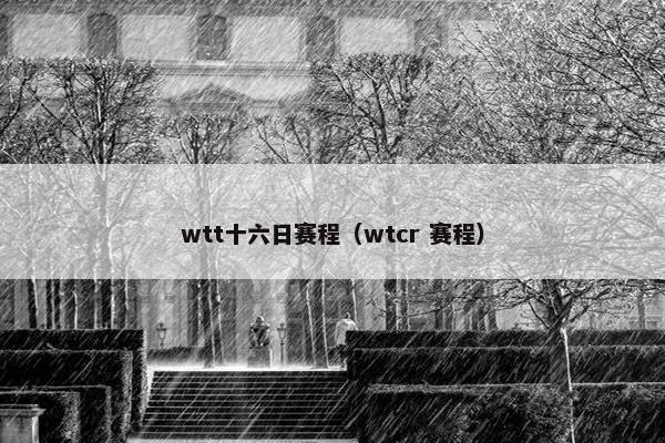 wtt十六日赛程（wtcr 赛程）