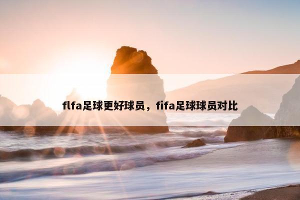 flfa足球更好球员，fifa足球球员对比