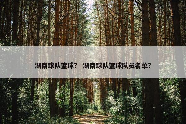 湖南球队篮球？ 湖南球队篮球队员名单？