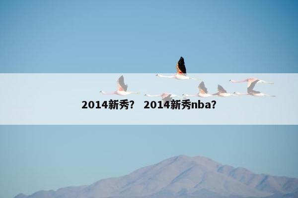 2014新秀？ 2014新秀nba？