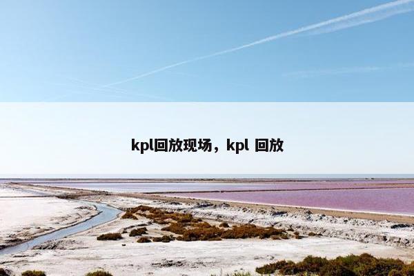 kpl回放现场，kpl 回放